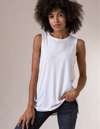 WHITE TOP WITH WIDE STRAPS