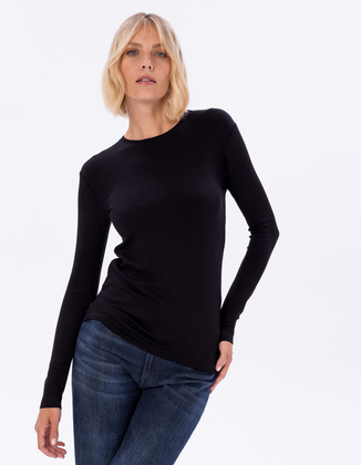  LONGSLEEVE MOLLY BLACK, LYOCELL/ ELASTAN