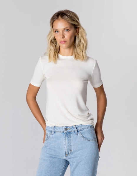 T-SHIRT LIA CREAM WISKOZA/KASZMIR