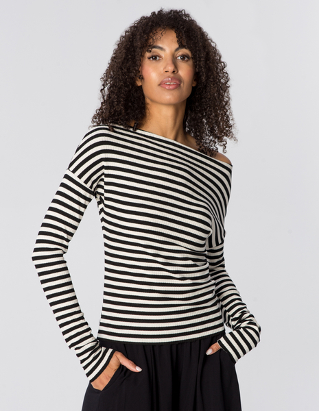 LONGSLEEVE ABBY BLACK STRIPES