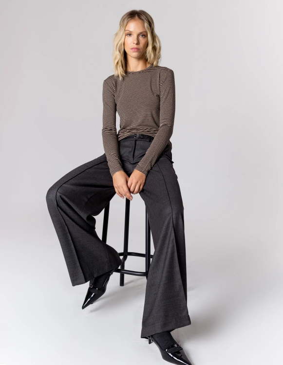 WEŁNIANE SPODNIE REMI DARK GREY