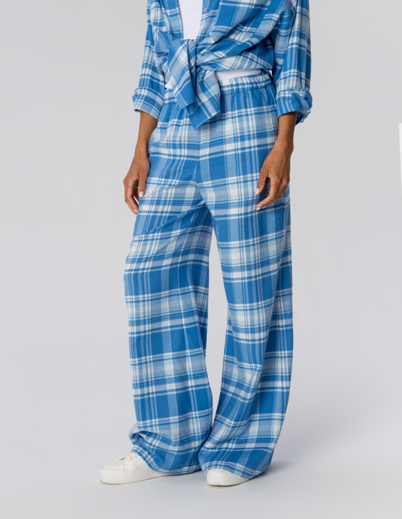 SPODNIE ROMY BLUE CHECK