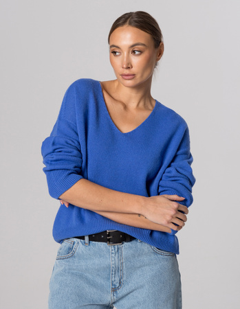 ALESSIA BLUE SWEATER, WOOL/CASHMERE