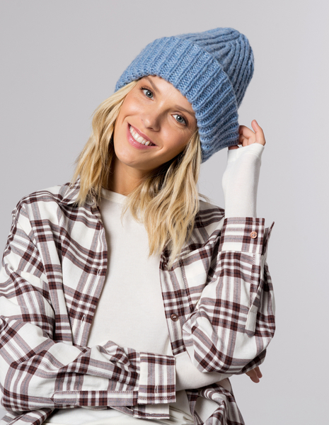 CZAPKA GAIA BLUE WEŁNA/BAWEŁNA