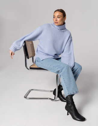 MONK SKY HALF TURTLENECK, WOOL/CASHMERE