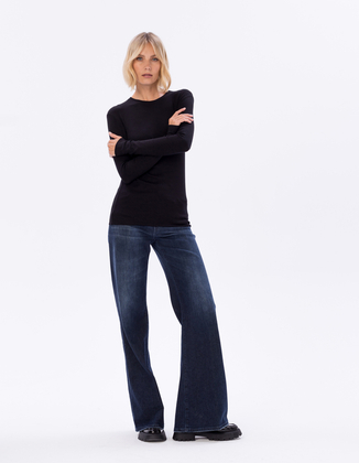  LONGSLEEVE MOLLY BLACK, LYOCELL/ ELASTAN