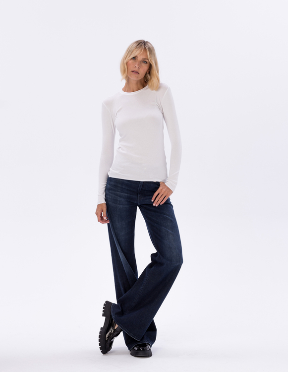  LONGSLEEVE MOLLY WHITE, LYOCELL/ ELASTAN