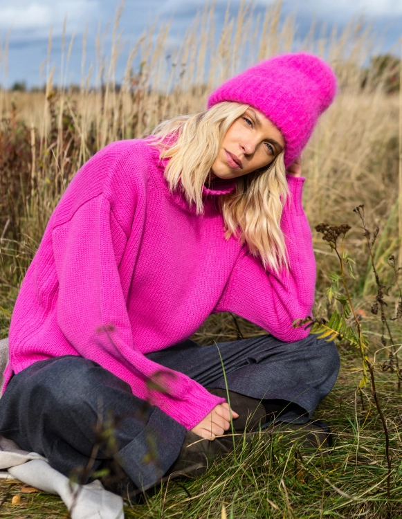 HALF-GOLF MONK PINK, WOOL/CASHMERE