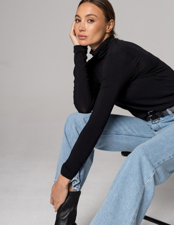 TURTLENECK NELLY BLACK, VISCOSE/CASHMERE