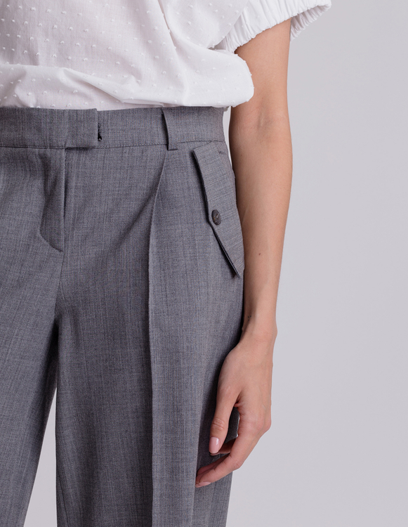 GREY WIDE REMI PANTS