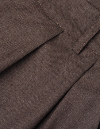 WEŁNIANE SPODNIE MORGAN BROWN