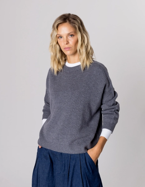 SWETER ELLEN GREY WEŁNA/KASZMIR