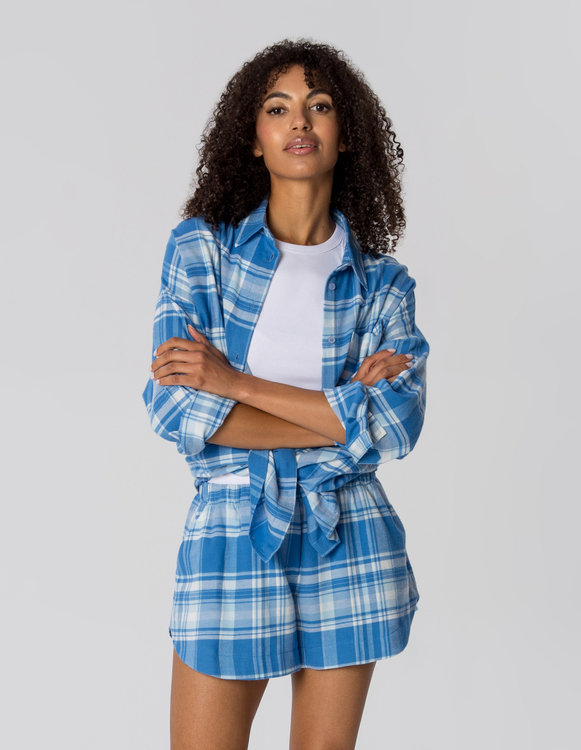 SZORTY ROBIN BLUE CHECK