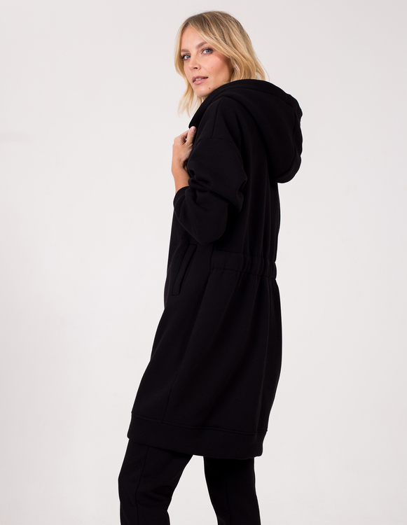 LONG BLACK HOODIE ASTI