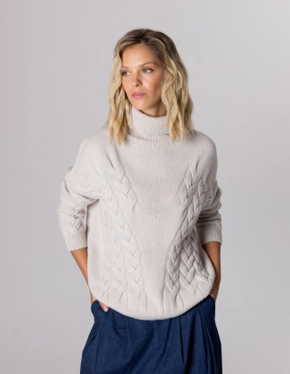 GOLF CHARLOTTE IVORY WEŁNA/KASZMIR
