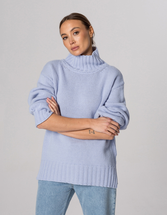 MONK SKY HALF TURTLENECK, WOOL/CASHMERE