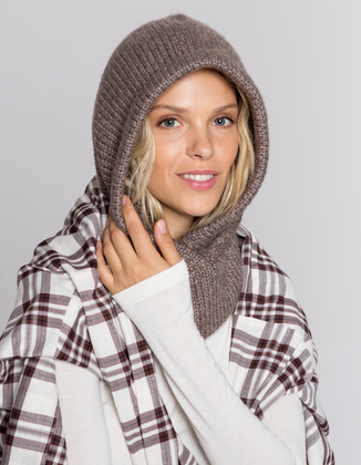 BALACLAVA WOLLY BROWN WEŁNA/BAWEŁNA