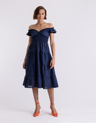 NAVY BLUE VALERIE DRESS
