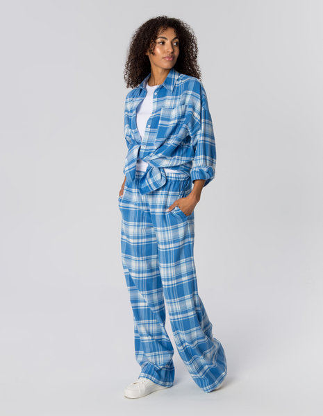 SPODNIE ROMY BLUE CHECK