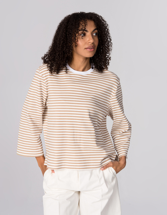 T-SHIRT JOY MOKKA STRIPES