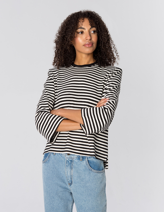T-SHIRT JOY BLACK STRIPES