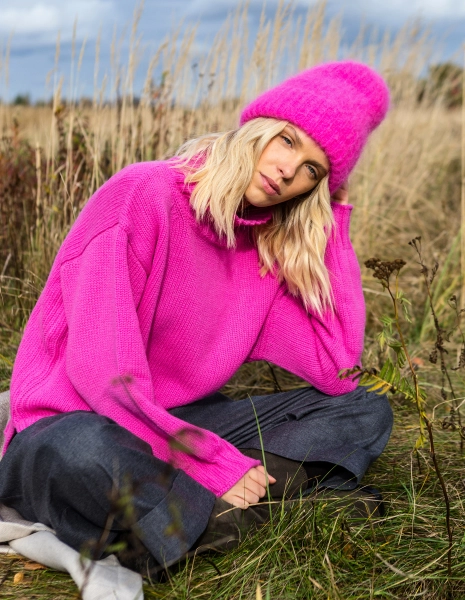 HALF-GOLF MONK PINK, WOOL/CASHMERE