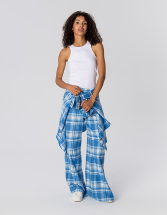 SPODNIE ROMY BLUE CHECK