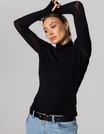 TURTLENECK NELLY BLACK, VISCOSE/CASHMERE