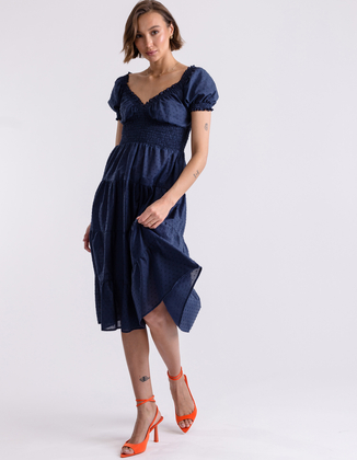NAVY BLUE VALERIE DRESS