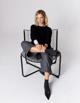 SWETER ELLEN BLACK WEŁNA/KASZMIR