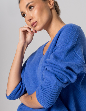 ALESSIA BLUE SWEATER, WOOL/CASHMERE