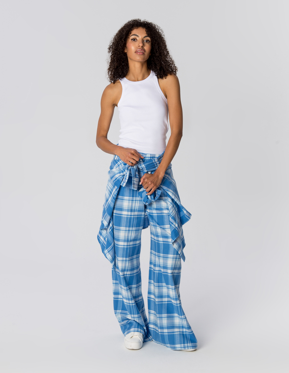 SPODNIE ROMY BLUE CHECK