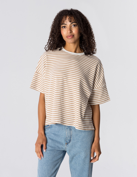 T-SHIRT ERIN WHITE/MOKKA