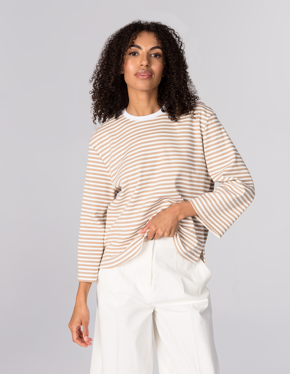 T-SHIRT JOY MOKKA STRIPES