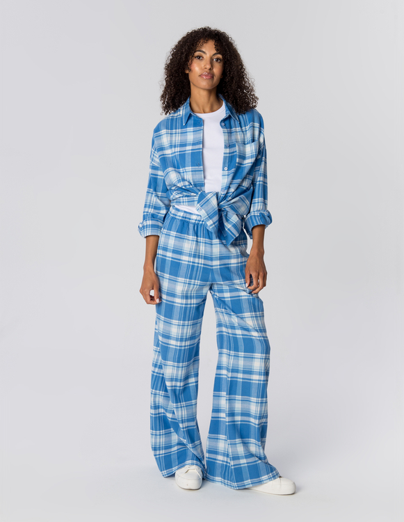 SPODNIE ROMY BLUE CHECK