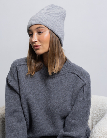  CZAPKA KAYA GREY, WEŁNA/KASZMIR