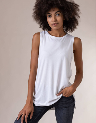 WHITE TOP WITH WIDE STRAPS