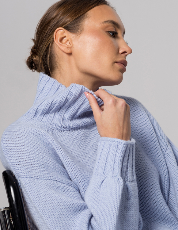 MONK SKY HALF TURTLENECK, WOOL/CASHMERE