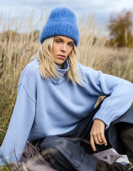 MONK SKY HALF TURTLENECK, WOOL/CASHMERE