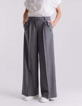 GREY WIDE REMI PANTS