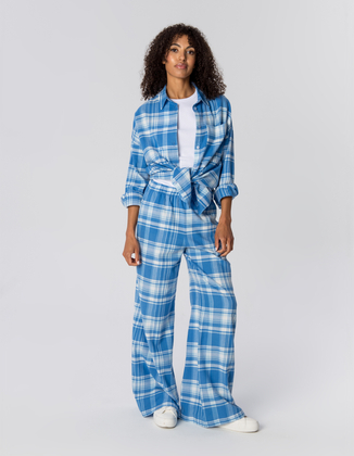 SPODNIE ROMY BLUE CHECK