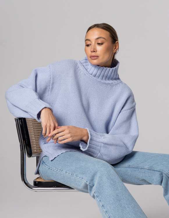 MONK SKY HALF TURTLENECK, WOOL/CASHMERE