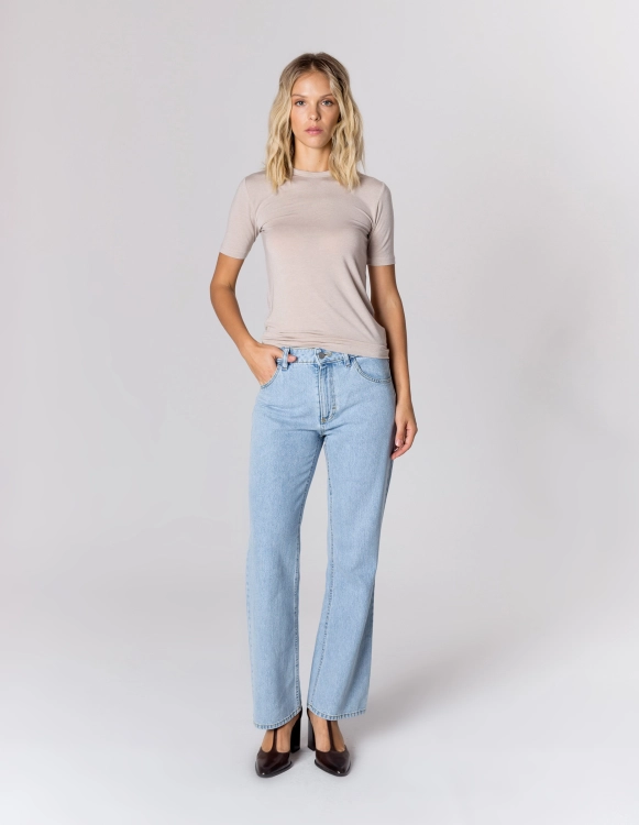 T-SHIRT LIA BEIGE WISKOZA/KASZMIR
