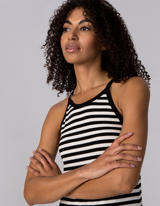 SUKIENKA GLORI BLACK STRIPES