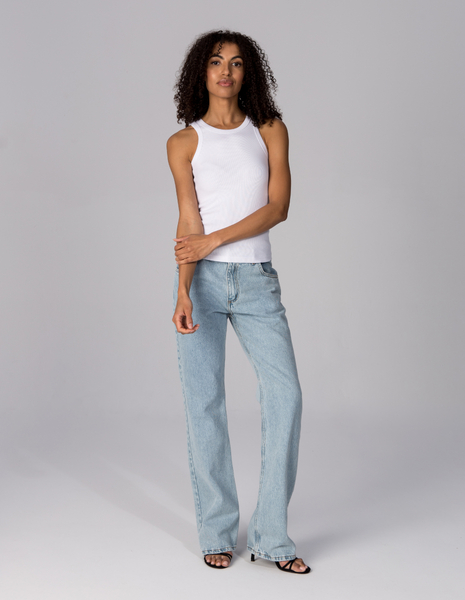 SPODNIE LUCKY LONG BLUE JEANS