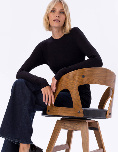 LONGSLEEVE MOLLY BLACK, LYOCELL/ ELASTAN