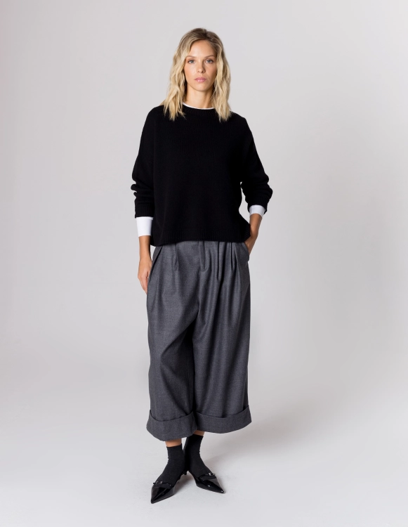 SWETER ELLEN BLACK WEŁNA/KASZMIR