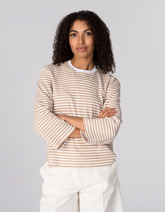 T-SHIRT JOY MOKKA STRIPES