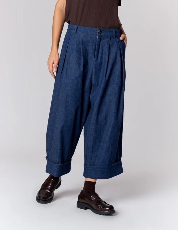 SPODNIE MORGAN NAVY DENIM