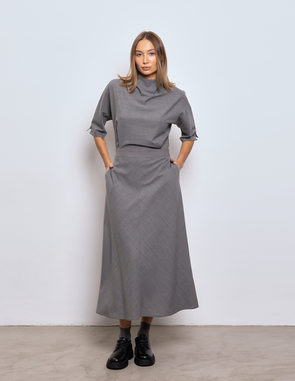 WEŁNIANA SUKIENKA CARLY GREY